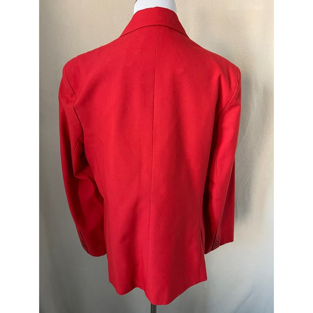 Changing Scene Vintage Women's Red Textured 2-Button Front Blazer - Picture 7 of 11
